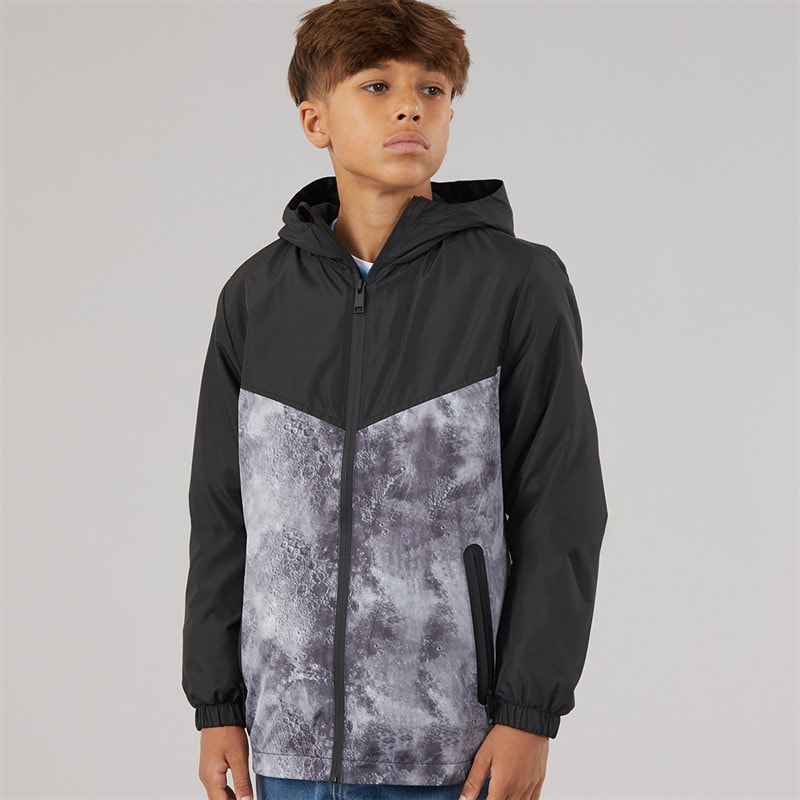 Kangaroo Poo Boys Hooded Jacket Black Print - Image 3