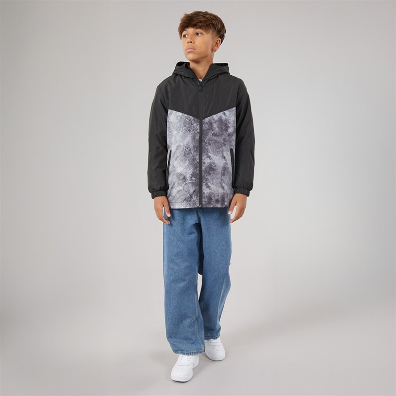 Kangaroo Poo Boys Hooded Jacket Black Print - Image 4