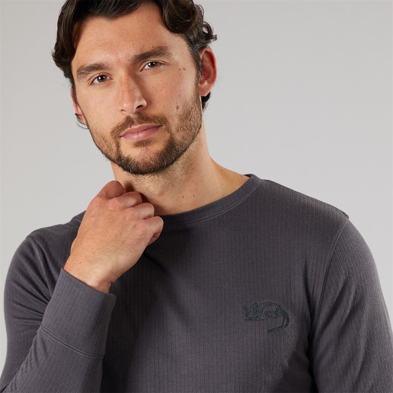 Kangaroo Poo Mens Baselayer Set Charcoal - Image 3