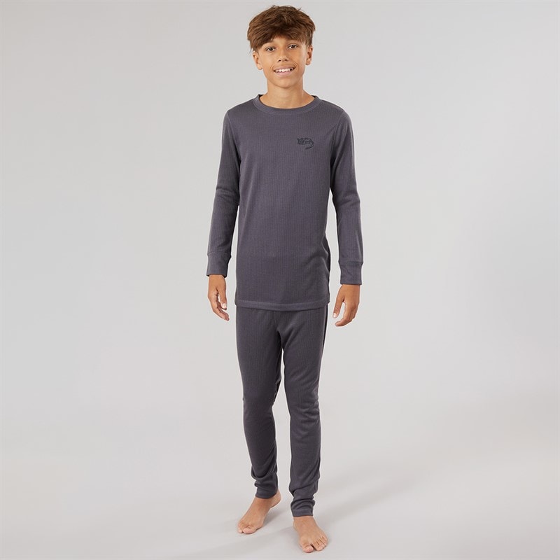 Kangaroo Poo Kids Baselayer Set Charcoal