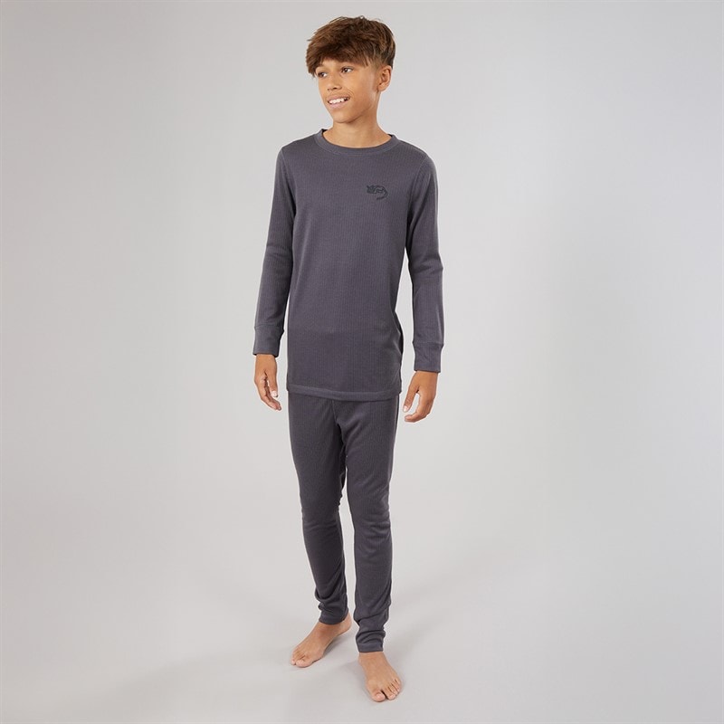 Kangaroo Poo Kids Baselayer Set Charcoal - Image 4
