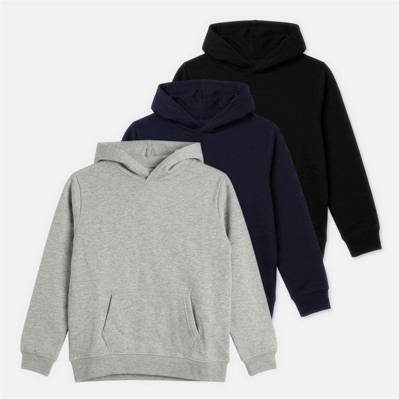 Kangaroo Poo Boys Three Pack Hoodies Black/Grey Marl/Navy