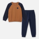 Kangaroo Poo Boys Colour Block Tracksuit Pastry Shell/Navy Blazer