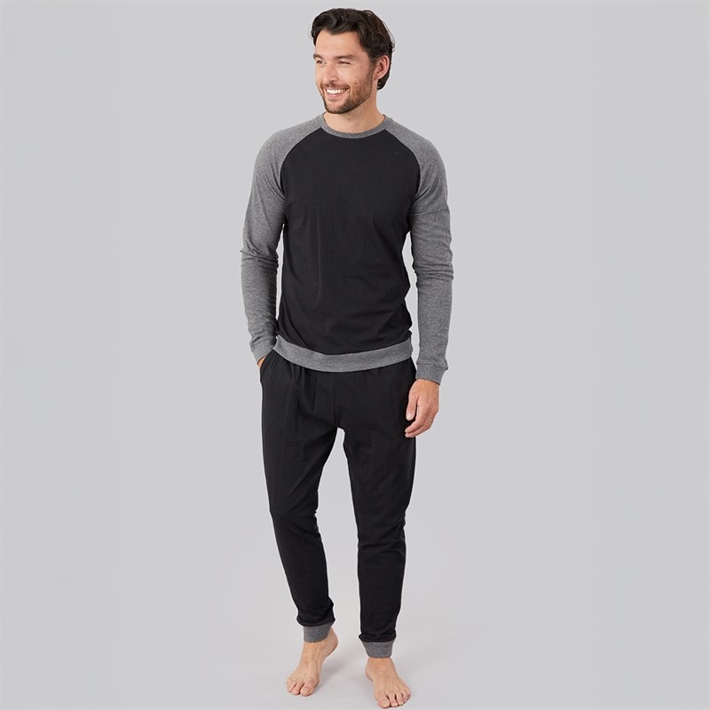 Kangaroo Poo Mens Loungewear Set Black - Image 3