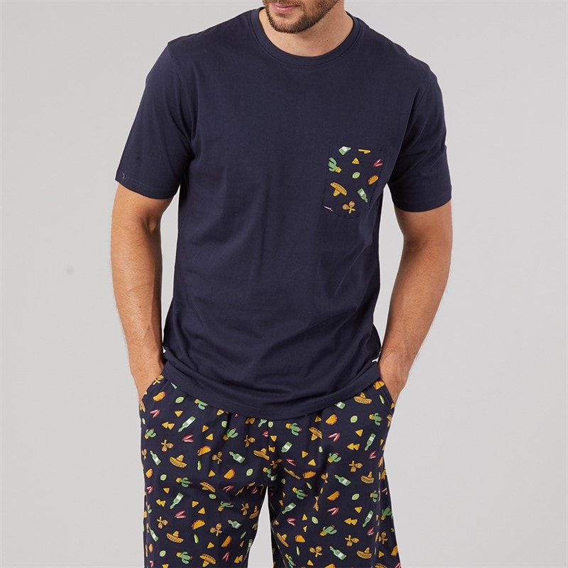 Kangaroo Poo Mens Shortie Pyjama Set Multi - Image 3