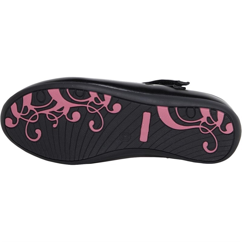 KP85 Girls Velcro Strap School Shoes Black - Image 2