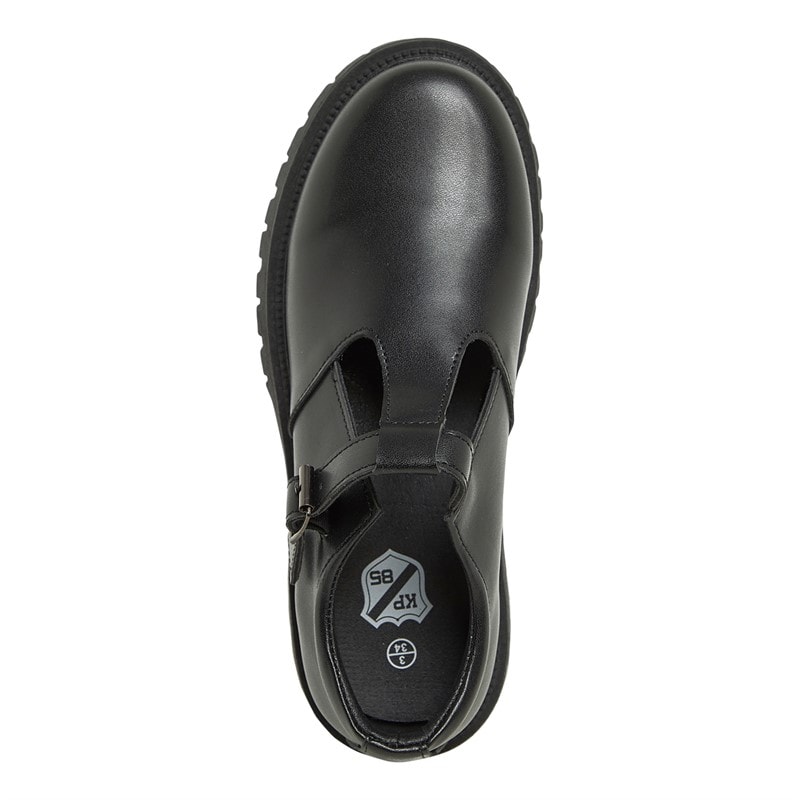 KP85 Junior Girls Amelia T-Bar Shoes Black - Image 4