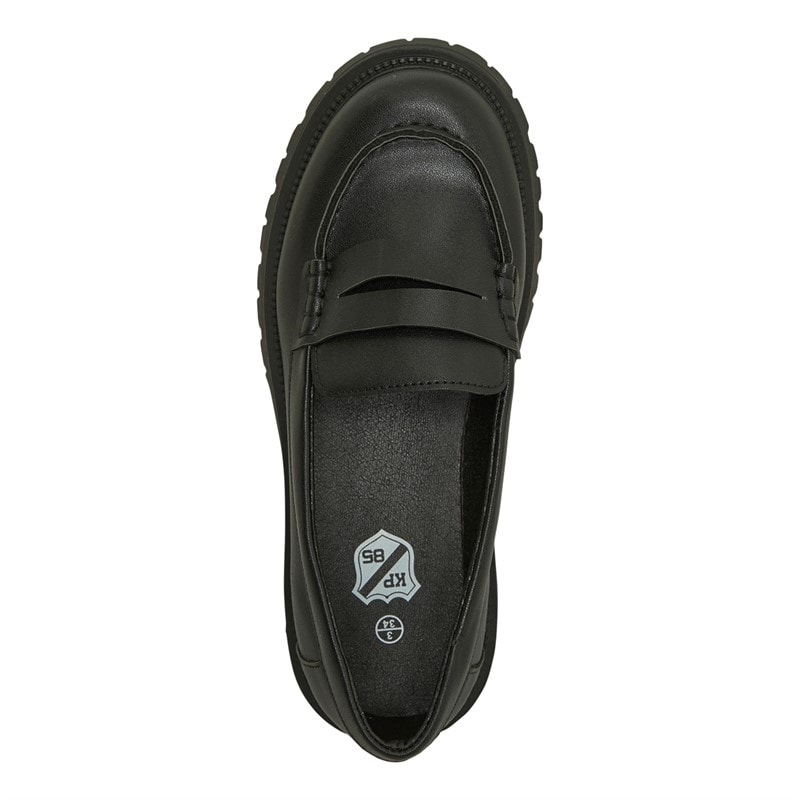 KP85 Junior Girls Ava Loafers Black - Image 4