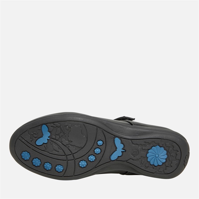 KP85 Girls Alice T-Bar Shoes Black - Image 2