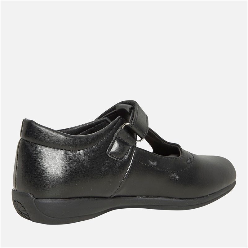KP85 Girls Alice T-Bar Shoes Black - Image 5
