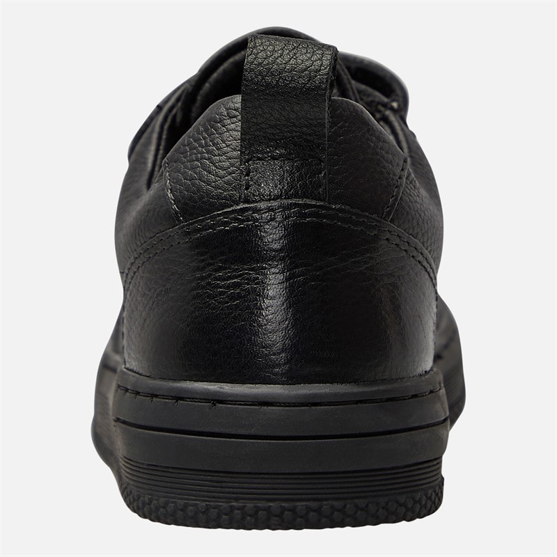 KP85 Junior Boys Dual Strap Trainers Black Leather - Image 3