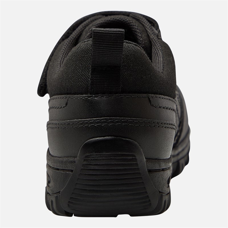 KP85 Junior Boys Strap Trainers Black Leather - Image 3