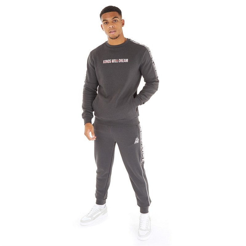 Kings Will Dream Mens Bexley Tracksuit Charcoal - Image 3