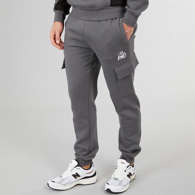 Kings Will Dream Mens Crosby 2.0 Cargo Joggers Asphalt/White