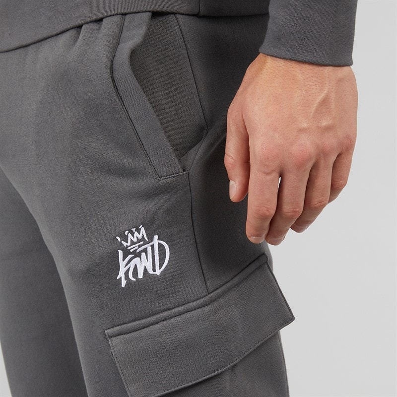 Kings Will Dream Mens Crosby 2.0 Cargo Joggers Asphalt/White - Image 3