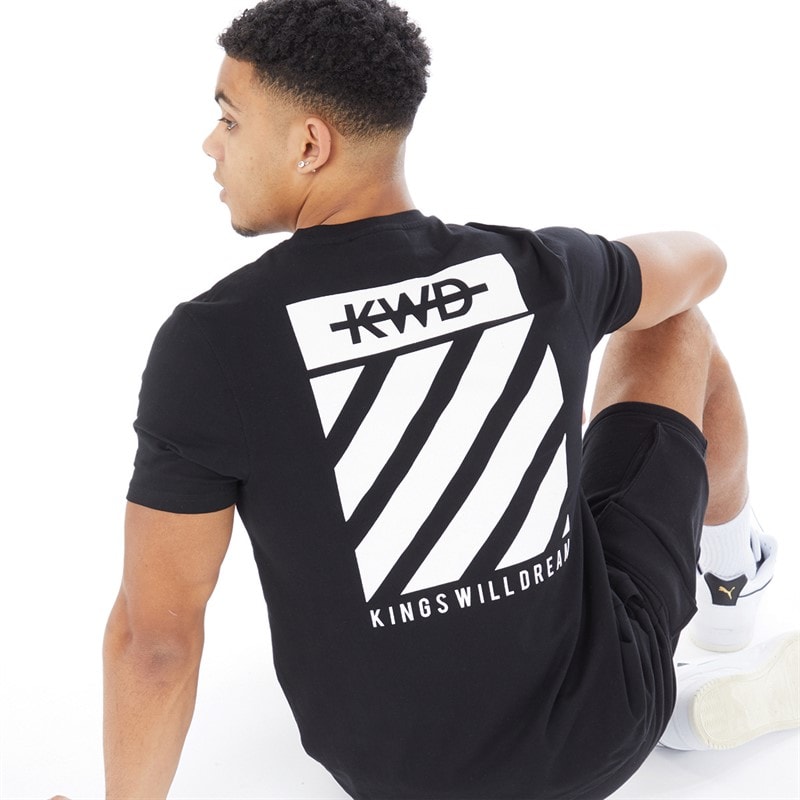 Kings Will Dream Mens Stanten T-Shirt Jet Black/Optic White - Image 1