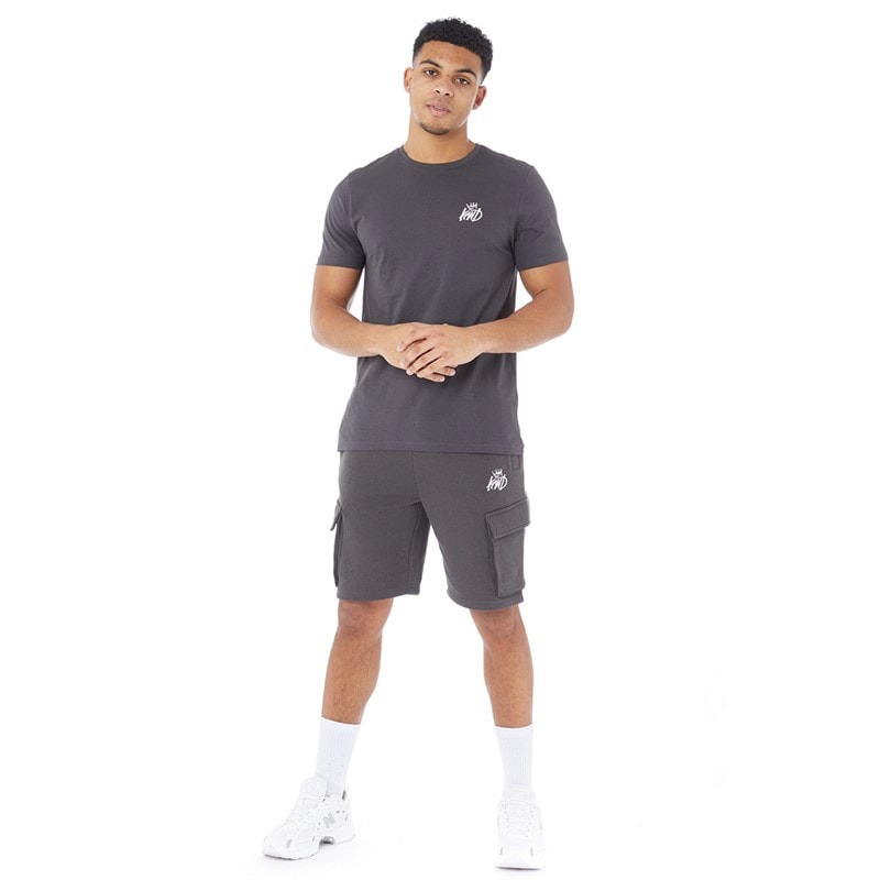 Kings Will Dream Mens Crosby 2.0 T-Shirt Asphalt/White - Image 4