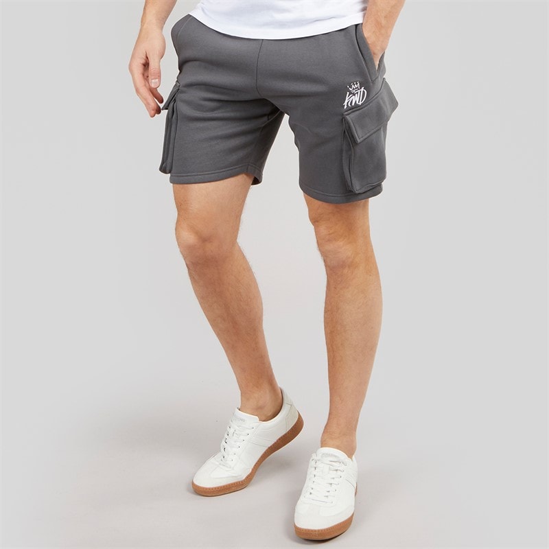Kings Will Dream Mens Crosby 2.0 Cargo Shorts Asphalt/White - Image 1