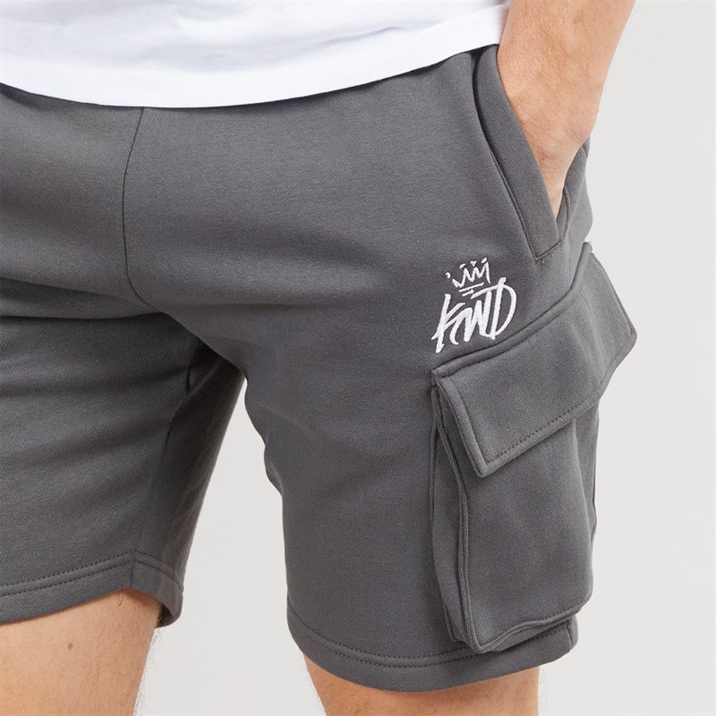 Kings Will Dream Mens Crosby 2.0 Cargo Shorts Asphalt/White - Image 3