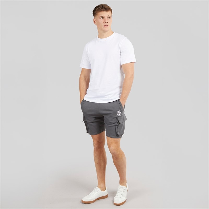 Kings Will Dream Mens Crosby 2.0 Cargo Shorts Asphalt/White - Image 4