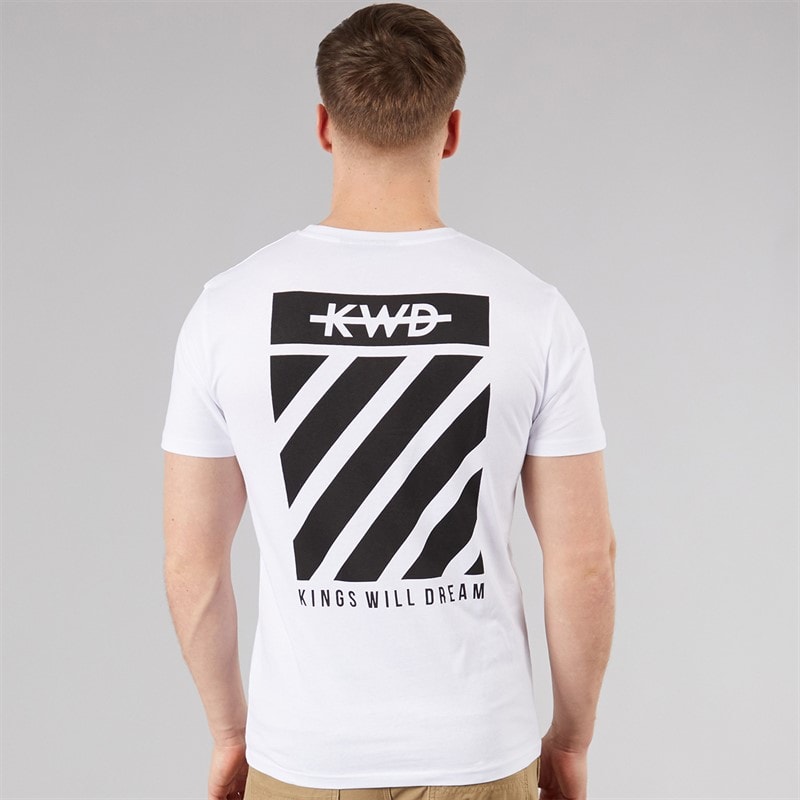 Kings Will Dream Mens Stanten T-Shirt Optic White/Jet Black - Image 3