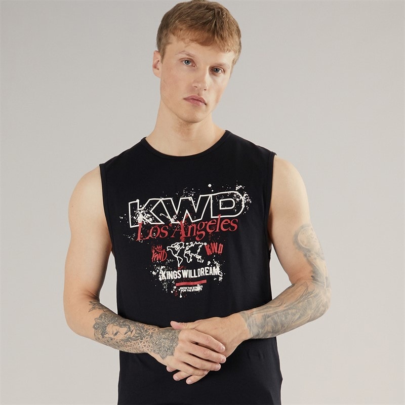 Kings Will Dream Mens Mapped Tank Top Black
