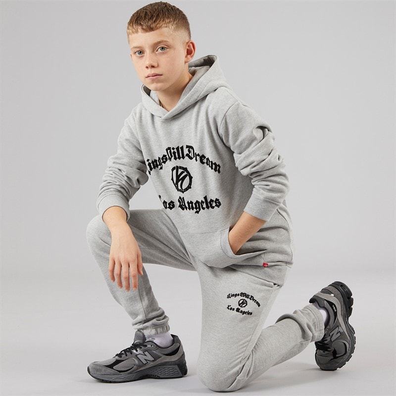 Kings Will Dream Boys Gothically Tracksuit Set Grey Marl - Image 4