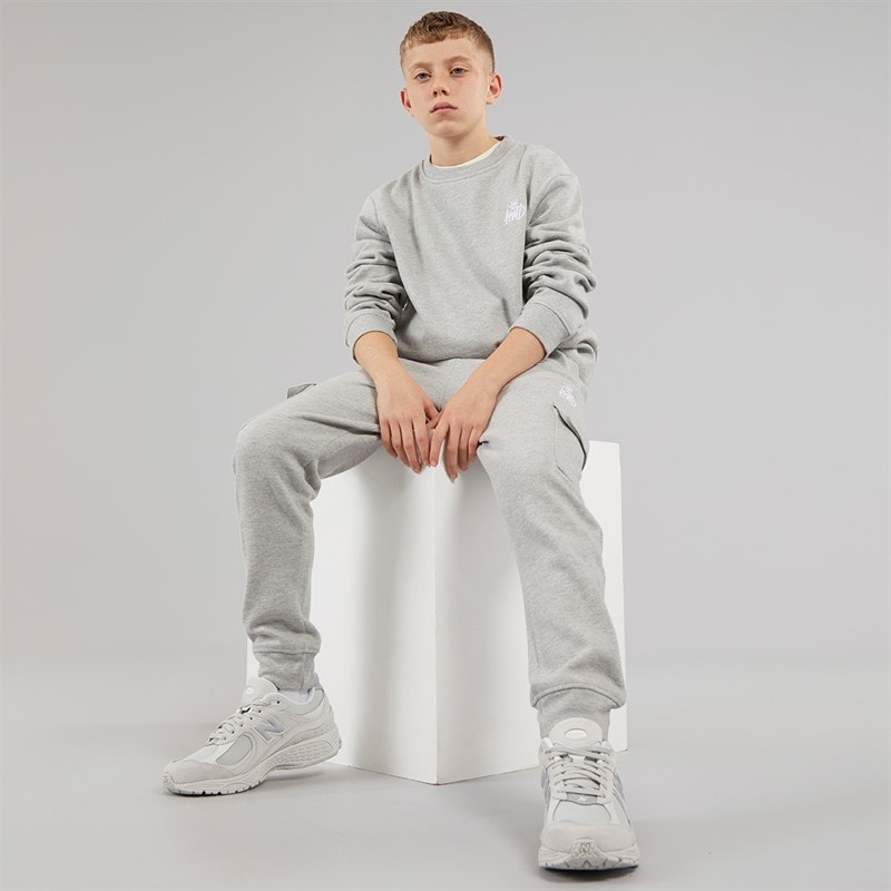 Kings Will Dream Boys Crosby Crew Tracksuit Set Grey Marl - Image 1
