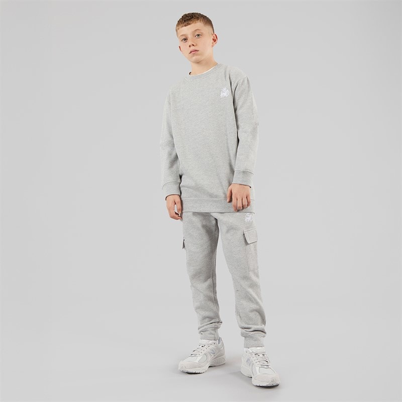 Kings Will Dream Boys Crosby Crew Tracksuit Set Grey Marl - Image 4