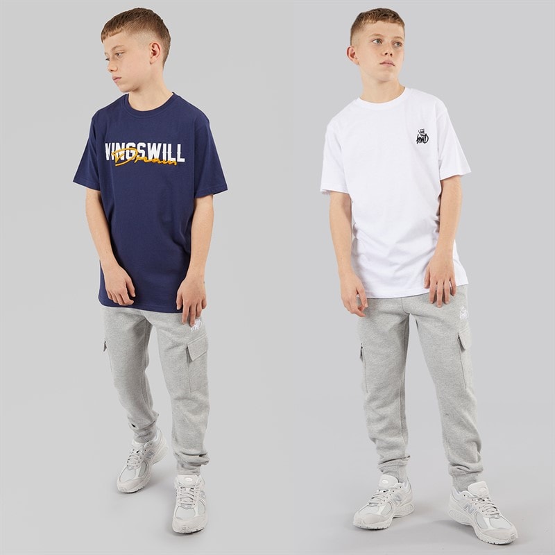 Kings Will Dream Boys Bilkiecore Two Pack T-Shirts Navy/White - Image 3