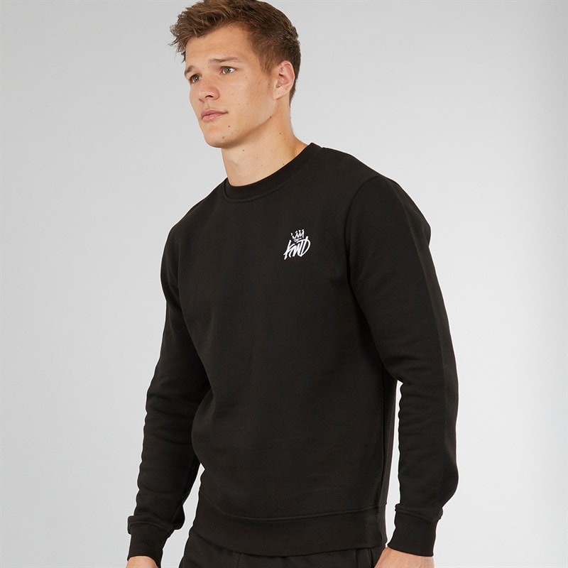 Kings Will Dream Mens Crosby Crew Neck Sweatshirt Black - Image 1