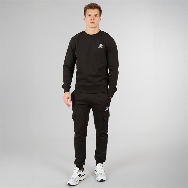 Kings Will Dream Mens Crosby Crew Neck Sweatshirt Black - Image 3
