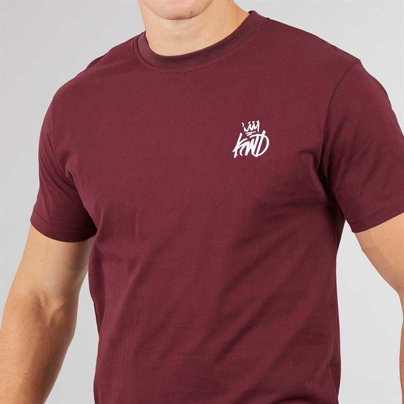 Kings Will Dream Mens Crosby T-Shirt Burgundy - Image 3