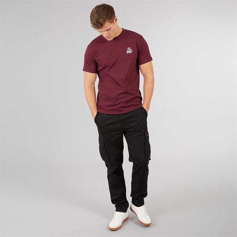Kings Will Dream Mens Crosby T-Shirt Burgundy - Image 4
