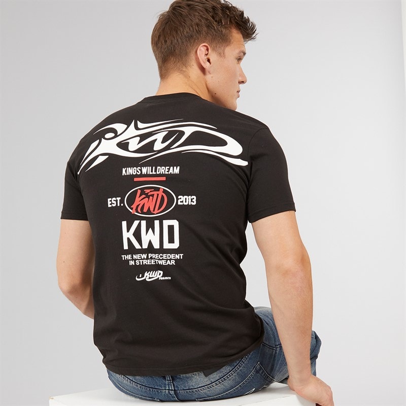 Kings Will Dream Mens Tattooed T-Shirt Black - Image 1
