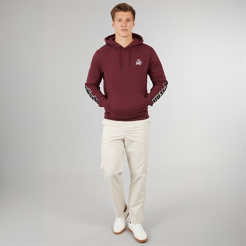 Kings Will Dream Mens Sleevely Hoodie Burgundy - Image 4
