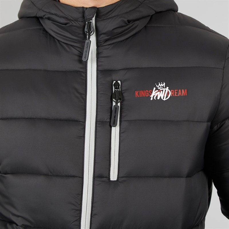 Kings Will Dream Mens Barcana Puffer Jacket Black - Image 3