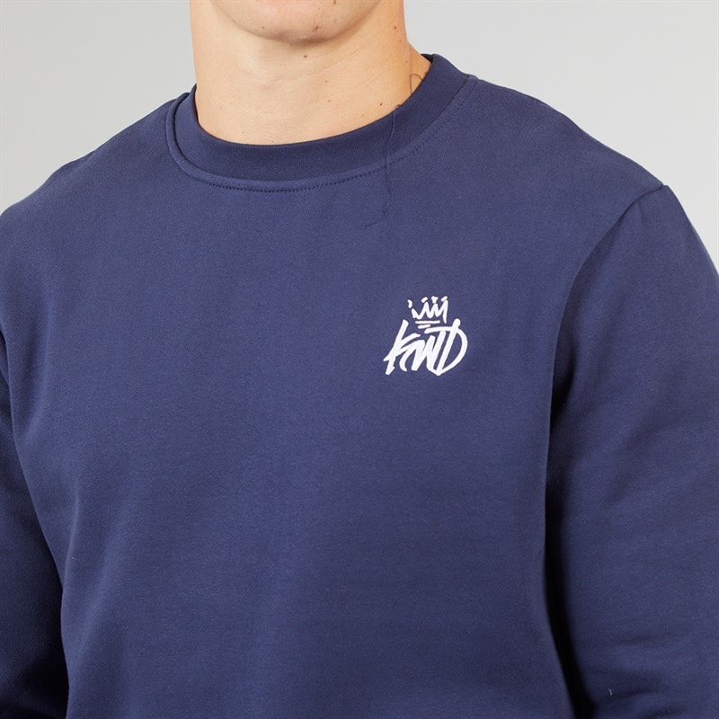 Kings Will Dream Mens Crosby Crew Neck Sweatshirt Navy - Image 3