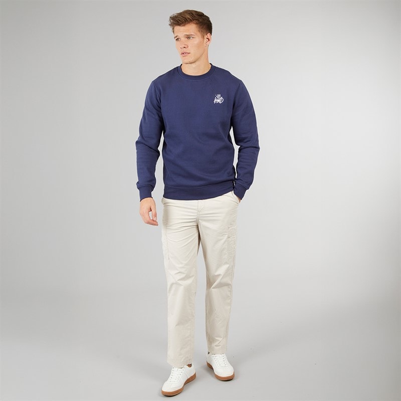 Kings Will Dream Mens Crosby Crew Neck Sweatshirt Navy - Image 4