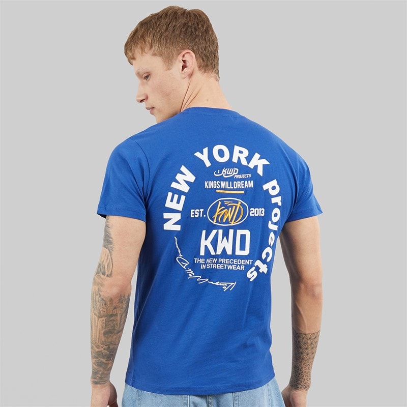 Kings Will Dream Mens Mobalot T-Shirt Blue - Image 3