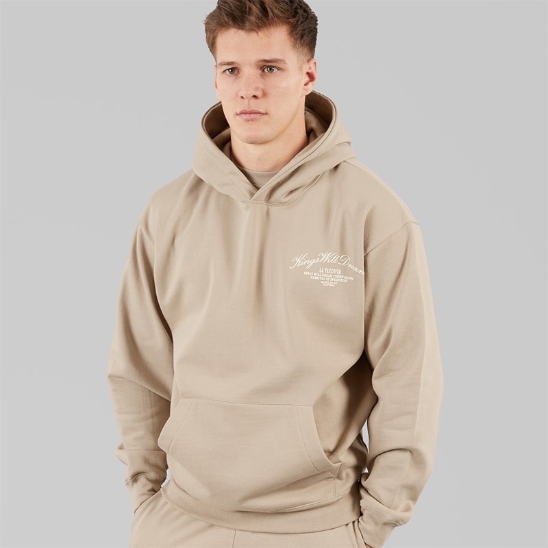 Kings Will Dream Mens Arch Relaxed Fit Hoodie Stone - Image 2