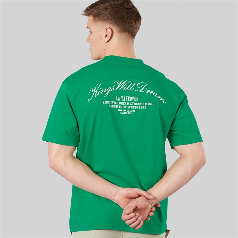 Kings Will Dream Mens Arch Relaxed Fit T-Shirt Green