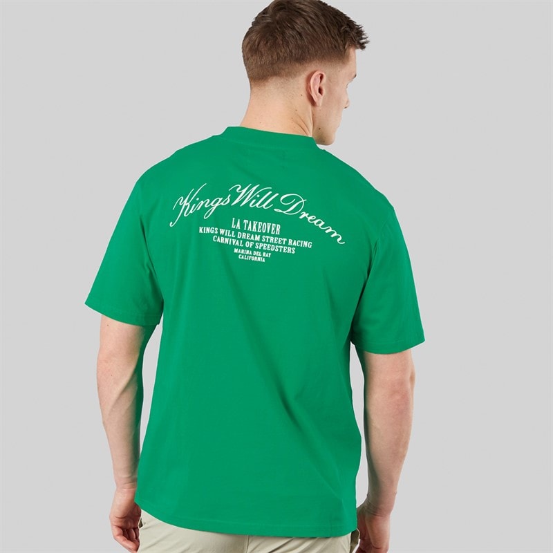 Kings Will Dream Mens Arch Relaxed Fit T-Shirt Green - Image 3