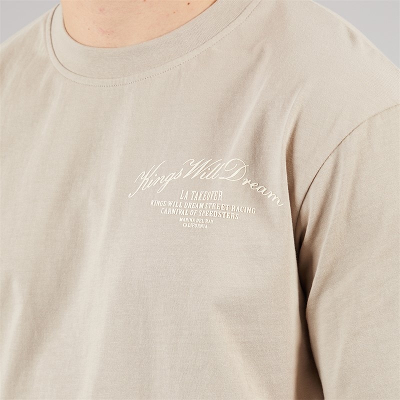 Kings Will Dream Mens Arch Relaxed Fit T-Shirt Stone - Image 5