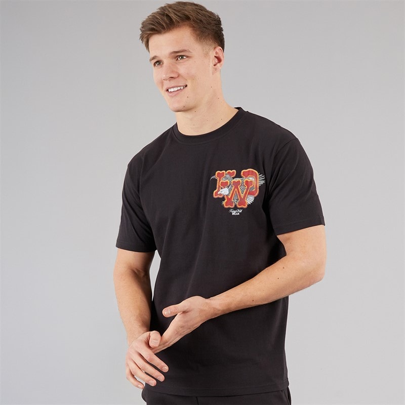 Kings Will Dream Mens Eagle Relaxed Fit T-Shirt Black - Image 2