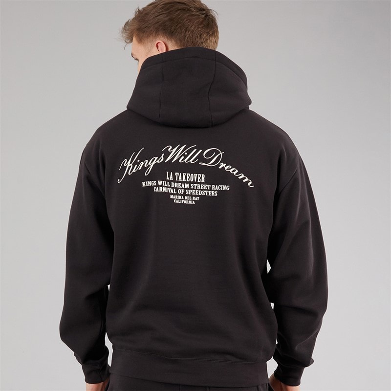 Kings Will Dream Mens Arch Relaxed Fit Hoodie Black - Image 3