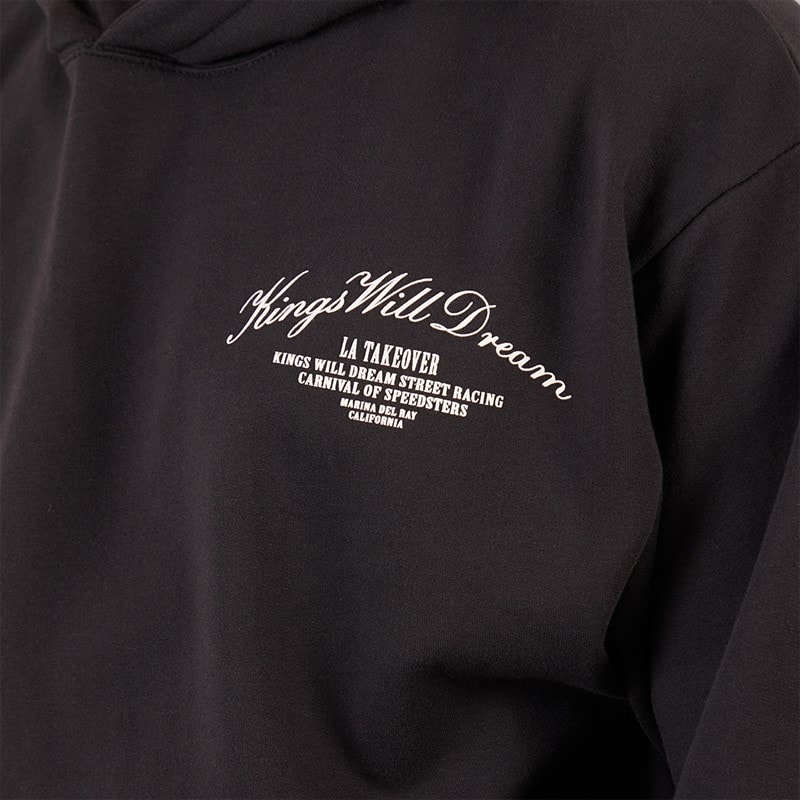 Kings Will Dream Mens Arch Relaxed Fit Hoodie Black - Image 5