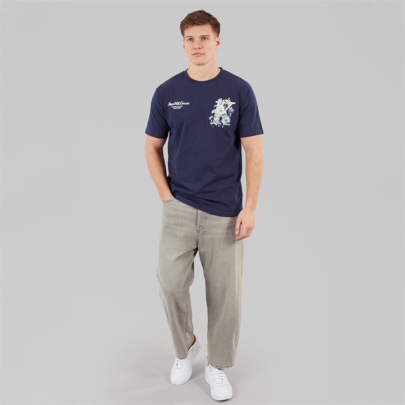 Kings Will Dream Mens Garden Relaxed Fit T-Shirt Navy - Image 4