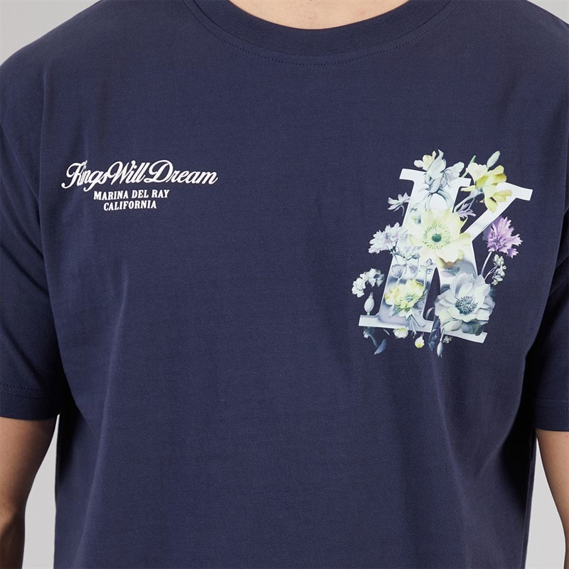Kings Will Dream Mens Garden Relaxed Fit T-Shirt Navy - Image 5