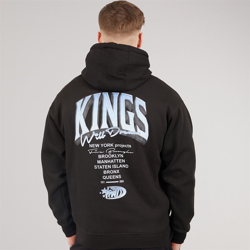 Kings Will Dream Mens Kingteam Hoodie Black - Image 3